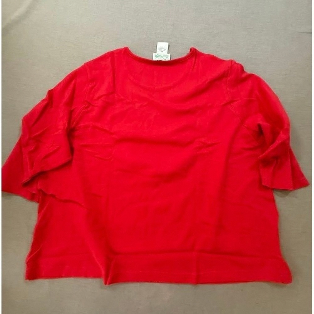 Women's Red Short Sleeve Top
